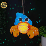 Hermit Crab - 3D Hermit Crab Lantern File - 9x8" - Cricut File - LightBoxGoodMan