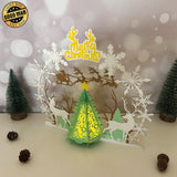 Deer - 3D Christmas Lantern File - Cricut File 4 - LightBoxGoodMan