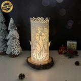 Angel - 3D Cylinder Papercut Lantern File - Cricut File 1 - LightBoxGoodMan