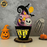 Halloween Cupcake - Halloween Themed 3D Lantern File - Cricut File 1 - LightBoxGoodMan