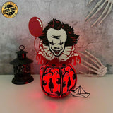 Pennywise - Halloween Themed 3D Lantern File - Cricut File 1 - LightBoxGoodMan