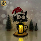 Xmas Cat - 3D Christmas Lantern File - Cricut File - LightBoxGoodMan