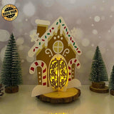 Gingerbread House - 3D Christmas Lantern File - Cricut File 1 - LightBoxGoodMan