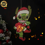 Stitch Xmas - 3D Christmas Lantern File - Cricut File 1 - LightBoxGoodMan