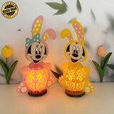 Pack 2 Easter Mouse - Easter Disney Mouse 3D Lantern File - Cricut File - LightBoxGoodMan