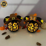 Pack 2 Mickey And Minnie - Thanksgiving Themed 3D Disney Mouse Lantern File - Cricut File - LightBoxGoodMan