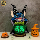 Stitch Halloween - Halloween Themed 3D Lantern File - Cricut File 1 - LightBoxGoodMan