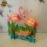 Flamingo Couple - 3D Love Lantern File - Cricut File 1 - LightBoxGoodMan