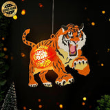 Tiger - 3D Tiger Lantern File - Cricut File 1 - LightBoxGoodMan