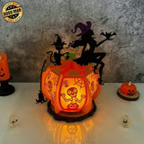 Pumpkin Witch - Halloween Themed 3D Lantern File - Cricut File 1 - LightBoxGoodMan