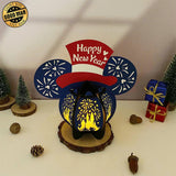 Mickey New Year - New Year Themed 3D Disney Mouse Lantern File - Cricut File 1 - LightBoxGoodMan