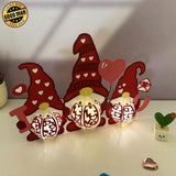 Gnome Valentine - 3D Love Lantern File - Cricut File 2 - LightBoxGoodMan