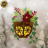 Flower Pot - 3D Christmas Lantern File - Cricut File 1 - LightBoxGoodMan