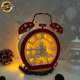 Clock - Christmas Clock Papercut Lightbox File - Cricut File 1 - LightBoxGoodMan