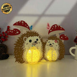 Hedgehog Couple - 3D Love Lantern File - Cricut File 1 - LightBoxGoodMan