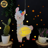 Alpaca - 3D Alpaca Lantern File - 7.8x11.3" - Cricut File - LightBoxGoodMan