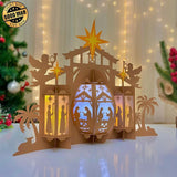 Nativity Scene - 3D Christmas Lantern File - Cricut File 3 - LightBoxGoodMan