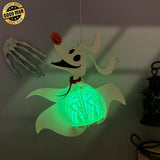 Naughty Zero - Halloween Themed 3D Lantern File - Cricut File Nightmare Lantern 2 - LightBoxGoodMan