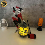 Harley Quinn - Halloween Themed 3D Lantern File - Cricut File 1 - LightBoxGoodMan