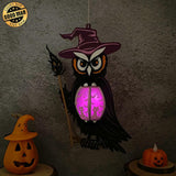 Witch Owl - 3D Owl Lantern File - Cricut File 3 - LightBoxGoodMan