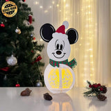 Snowman Mickey - 3D Christmas Lantern File - Cricut File 1 - LightBoxGoodMan