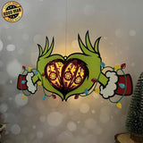 The Grinch - 3D Christmas Lantern File - Cricut File 3  - LightBoxGoodMan