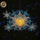 Snowflake - 3D Christmas Lantern File - Cricut File 4 - LightBoxGoodMan