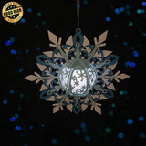 Snowflake - 3D Christmas Lantern File - Cricut File 2 - LightBoxGoodMan