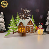 Christmas Village - 3D Christmas Lantern File - Cricut File 3 - LightBoxGoodMan