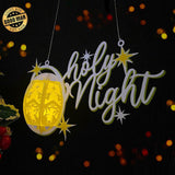 OH HOLY NIGHT - 3D Christmas Lantern File - Cricut File - LightBoxGoodMan