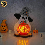 Ghost Pumpkin - Halloween Themed 3D Lantern File - Cricut File 1 - LightBoxGoodMan