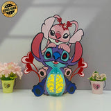 Stitch Couple - 3D Love Lantern File - Cricut File 1 - LightBoxGoodMan