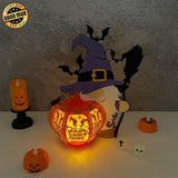 Witch Gnome - Halloween Themed 3D Gnome Lantern File - Cricut File 1 - LightBoxGoodMan