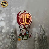 Air Balloon Christmas - 3D Christmas Lantern File - Cricut File - LightBoxGoodMan