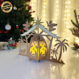 Nativity Scene - 3D Christmas Lantern File - Cricut File 1 - LightBoxGoodMan