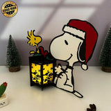 Snoopy Xmas - 3D Christmas Lantern File - Cricut File 1 - LightBoxGoodMan