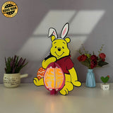 Easter Pooh - Winnie The Pooh Themed Easter 3D Lantern File - Cricut File - LightBoxGoodMan