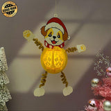 Dog Xmas Hanging - 3D Christmas Lantern File - Cricut File 1 - LightBoxGoodMan