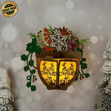 Flower Pot - 3D Christmas Lantern File - Cricut File 3 - LightBoxGoodMan