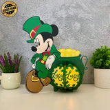 Patrick Day Mouse - St. Patrick's Day Themed 3D Lantern File - Cricut File 1 - LightBoxGoodMan