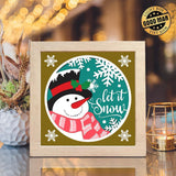 Christmas Snowman 10 – Paper Cut Light Box File - Cricut File - 8x8 inches - LightBoxGoodMan