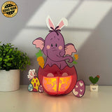 Heffalump Easter - Winnie The Pooh Themed Easter 3D Lantern File - Cricut File - LightBoxGoodMan