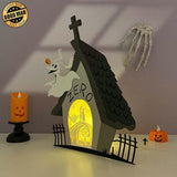 Nightmare Before Christmas 2 - Halloween Papercut Lightbox File - Cricut File - LightBoxGoodMan