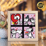 Snoopy Valentine – Paper Cut Light Box File - Cricut File - 8x8" - LightBoxGoodMan