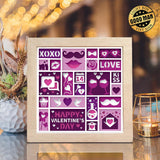 Happy Valentine – Paper Cut Light Box File - Cricut File - 8x8" - LightBoxGoodMan