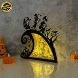 Nightmare Before Christmas 1 - Halloween Papercut Lightbox File - Cricut File - LightBoxGoodMan