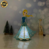 Elsa - Frozen Themed 3D Christmas Lantern File - Cricut File 1 - LightBoxGoodMan