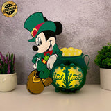 Patrick Day Mouse - St. Patrick's Day Themed 3D Lantern File - Cricut File 1 - LightBoxGoodMan