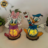 Pack 2 Donald And Daisy - Wonderland Themed 3D Papercut Lantern File - Cricut File - LightBoxGoodMan