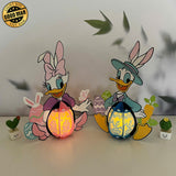 Pack 2 Easter Duck - Easter Donald And Daisy Duck 3D Lantern File - Cricut File 1 - LightBoxGoodMan